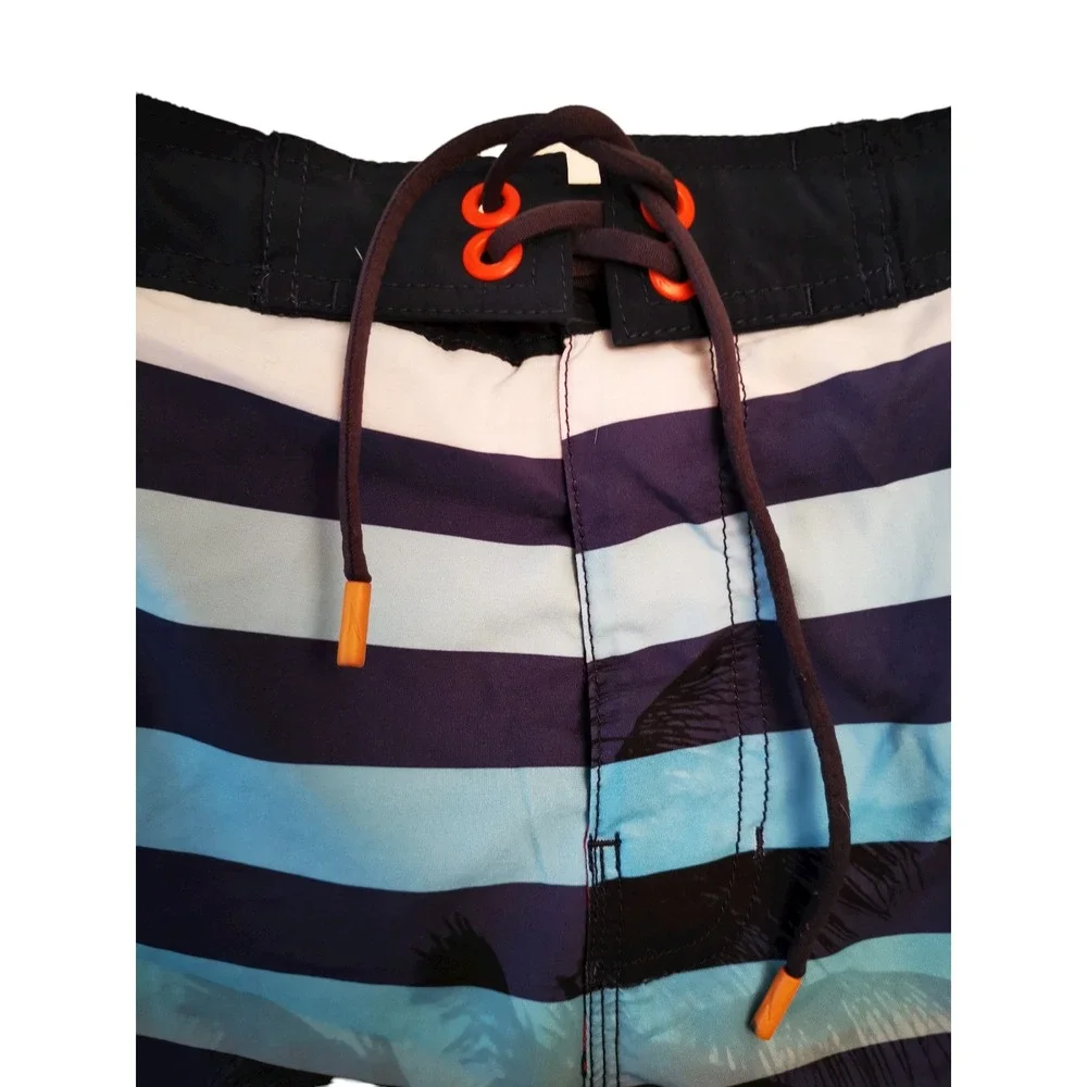 Speedo Multicolor striped Surf Board Men's shorts Size Medium 32 x 9 in inseam